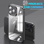 product_image_name-Generic-Electroplated Clear MagSafe Case with Camera Lens Protector for iPhone 12 Pro Max - Black-3