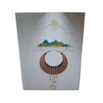 Modern Geometry – Abstract Mountain Peaks and Marble Circle Canvas Wall Art