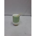 Un Branded Grey toothpick holder with toothpicks