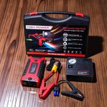 Heavy Duty Multi Functional Large Capacity Quick Start 12V 99800mAh Car Jump Starter with Air Compressor. 