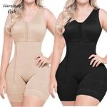product_image_name-Fashion-Triple-Layered Full Body Shapewear – Butt Lift, Open Crotch, Silicone Thigh Grip (Medium-2