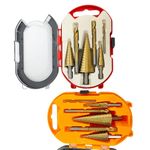 product_image_name-Generic-Heavy Duty 6pcs High Speed Steel Step Drill Bits Titanium Coated -2