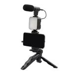 product_image_name-Generic-AY-49 Smartphone Content Creation Kit Vlogging Kit with Tripod LED Light and Phone Mount-1