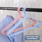 product_image_name-Generic-10pcs/Simple Steel with plastic coat Hanger with hooks hanger,-2