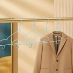 product_image_name-Generic-10pcs/Simple Steel with plastic coat Hanger with hooks hanger,-4