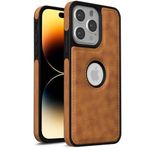 product_image_name-Generic-Brown Full Flexible Classic PU Soft Leather Cover Case for iPhone 15 Pro-1