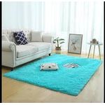 product_image_name-Generic-5 By 8 Soft Fluffy Sky Blue Plain Carpets Non-slip Rugs Floor Mat-3