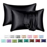 2pcs satin bed pillowcases 