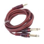Audio cable 3.5mm stereo plug to double 6.35mm plug computer
