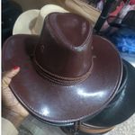 Dark Brown Fashion Male Leather Cowboy Hat