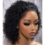Fashion Classic Water curl human hair pixie wig