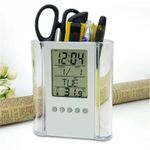 product_image_name-Generic-Smart digital LCD pen holder with calendar, timer, clock & thermometer-1