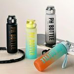 product_image_name-Generic-1L PH Motivational Water Bottle With Time Marker, Leakproof For Gym,Fitness,Outdoor Sports-2