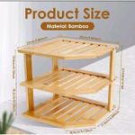 product_image_name-Generic-Strong and Durable 3 in 1 Bamboo Kitchen or Multipurpose  Corner Rack -5