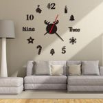product_image_name-Generic-Acrylic 3D Wall Clock DIY Living Room Decoration(Black) -3