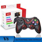 V8 wireless game controller joystick gamepad with phone holder for Android iOS smart TV PS3 and pc