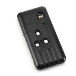 product_image_name-Generic-10000mAh Power Bank With 4 Different Charging Cables - Black-1