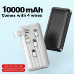 product_image_name-Generic-10000mAh Power Bank With 4 Different Charging Cables - Black-6