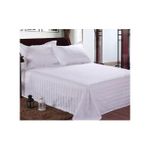 4pc White Stripped Bedsheet (2 Bedsheets & 2 Pillowcases)