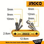 product_image_name-Ingco-Nut Driver Set  6 Pcs Folding Hexagonal Nut Driver Set Kit-2