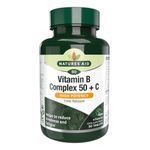 Natures Aid Vitamin B Complex 50 + C( high potency) vegans 30s