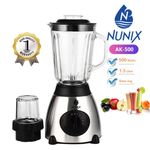 Nunix AK-500 Blender 2 In 1 With Power Grinder 1.5L..