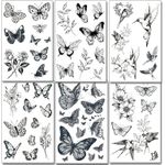 product_image_name-Generic-Butterfly Flowers Bee Temporary tattoo -2