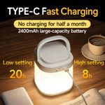 product_image_name-Generic-Rechargeable Bedside Night Light with Digital Clock & Remote - 2400mAh Emergency Lamp (Tap Control)-6