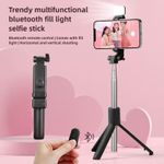 product_image_name-Generic-Multifunctional Wireless Bluetooth Extended  selfie stick R1S PLUS 100 CM length  Tripod + Fill Light +Shutter Remote-5