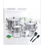 product_image_name-Generic-14 Pcs Heavy Stainless Aluminum Cook Ware Sets-1