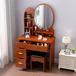 product_image_name-Generic-Modern Furniture Portable Dressing Table/ Dressing Mirror Table with a Stool -2