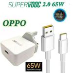 Oppo  65W Supervooc Adapter White & VOOC Fast Charging TYPE-C Cable