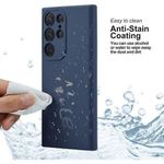 product_image_name-Generic-Samsung Galaxy S24 Ultra Case Liquid Silicone, Skin Touch Gel Rubber Case with Soft Microfiber Lining, Cute Slim Full Camera Protection Cover, Dark Blue-3