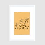 WaKi God Can Be Trusted White Frame A3