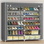product_image_name-Lindy-Double Row 7 Layer Shoe Wardrobe - Grey-1