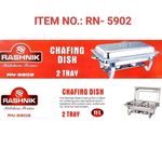 Rashnik Double Tray Chafing Dish – Stainless Steel Buffet Server