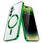 product_image_name-Generic-Electroplated Clear MagSafe Case with Camera Lens Protector for Samsung Galaxy A15 - Green-1