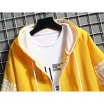 product_image_name-Fashion-Men's Sports Hoodie + Pants Two-Piece Set - Yellow-5