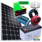 ALL WEATHER  Solar Fullkit 100watts Solar Panel +80AH Battery + 600watts Powerful Inverter + 10 Amp Controller + 4 Energy Saving Bulbs.