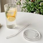 product_image_name-Generic-375Ml Simple Stripe Glass Cup With Lid and Straw-1