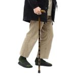 product_image_name-Generic-Solid Wooden Walking Stick for Elderly & Daily Support – Ergonomic Handle Cane-1