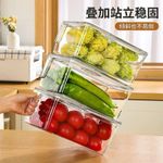 product_image_name-Generic-3 pcs 3L Refrigerator Storage Container with Drain Plate & Handle - Stackable Fresh Produce Keeper-3