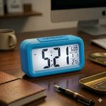 product_image_name-Lcd-Smart Modern LED Digital Mirror Alarm Clock – Temperature Display, Snooze & Night Mode - Blue-1