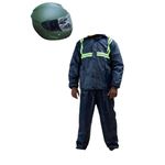 RideShield Helmet & Rain Suit Combo