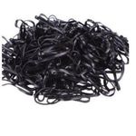 100Pcs Black Elastic Hair Rubber Bands
