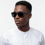 product_image_name-White Label-Retro Polarized Sunglass For Men - Black-1