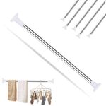 product_image_name-Generic-Multipurpose Adjustable Telescopic Rod - Extendable Tension Curtain Rod for Shower, Wardrobe & Window - No Drilling Installation-3