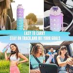 product_image_name-Generic-Motivational Water Bottle With Straw 3 Pcs, 2L, 900ml, 300ml Time Marker Leakproof Bottles For Sports Gym Travel BPA Free - Color May Vary-3