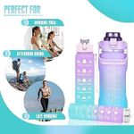 product_image_name-Generic-Motivational Water Bottle With Straw 3 Pcs, 2L, 900ml, 300ml Time Marker Leakproof Bottles For Sports Gym Travel BPA Free - Color May Vary-4