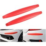 product_image_name-Generic-2 PCS Universal Car Bumper Protector Rubber – Red Anti-Collision Front & Rear Guard Strips-3